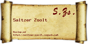 Saltzer Zsolt névjegykártya